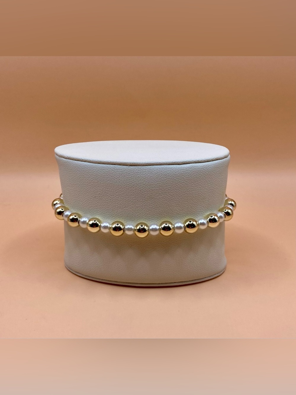 14 K Gold Filled and Pearl Beaded Bracelet; non tarnish; water & sweat proof.